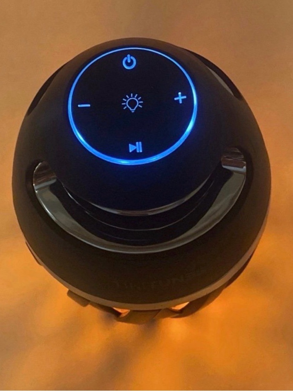 TikiTunes Black Bluetooth Flame Speaker with Amber LED Ambient Lighting - Picture 2 of 7